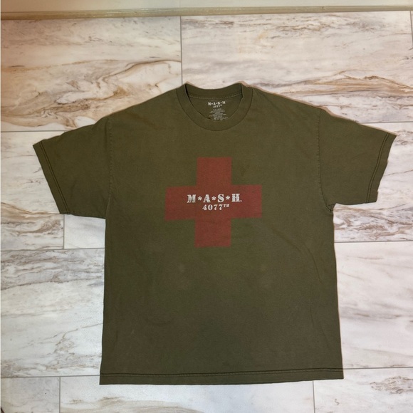 MAS*H 4077th Vintage 2010 Military Green Graphic Tee | Size XL - Picture 3 of 6